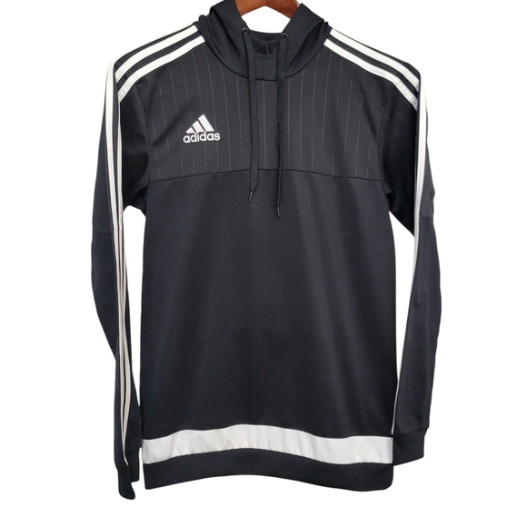 Adidas Tiro Hoody Black/white Pullover Hoodie Sweatshirt Small Men's Excellent - Picture 1 of 8